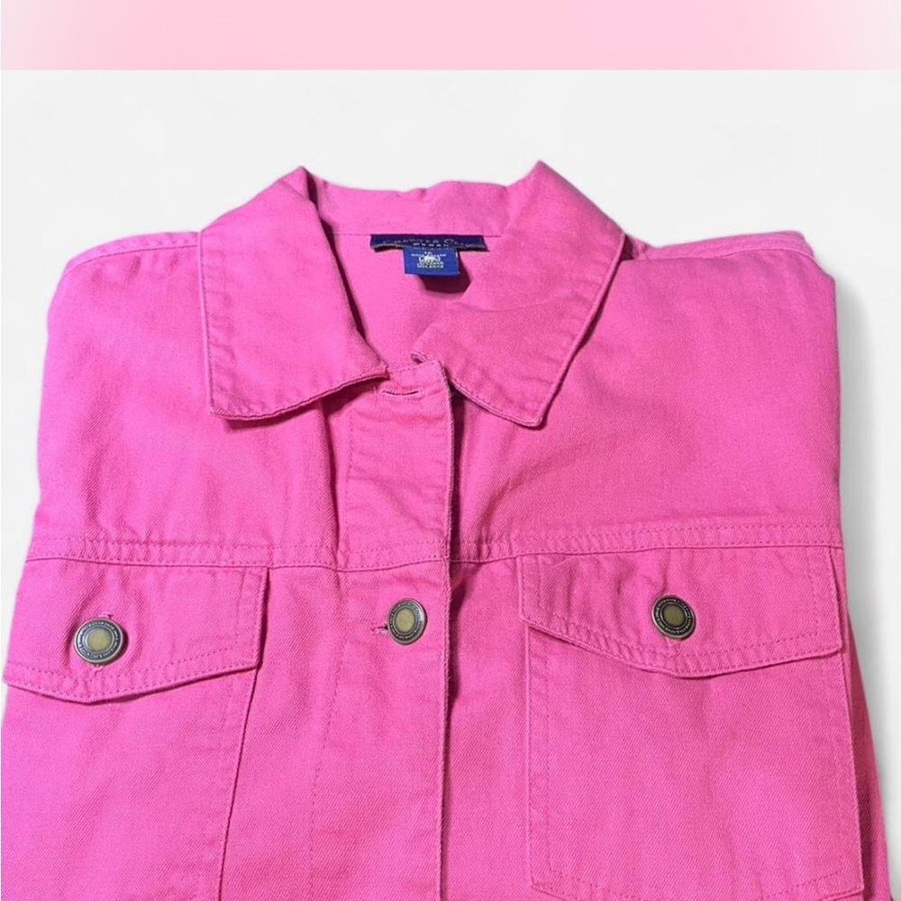 Charter Club Vibrant Pink Jean Jacket - Picture 6 of 6